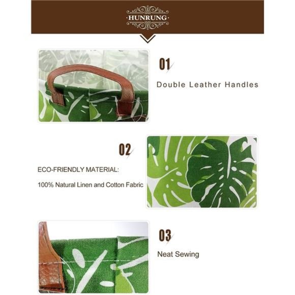 Laundry Hamper,Large Canvas Fabric Lightweight Storage Basket Toy Organizer - Picture 4 of 6